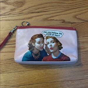 Isabella Fiore Pink Clutch with Retro Comic Design